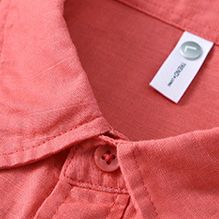 Buddha Stonesメンズ 長袖 ターンダウンカラー ポケット付き 純色 快適コットンシャツ - image 34