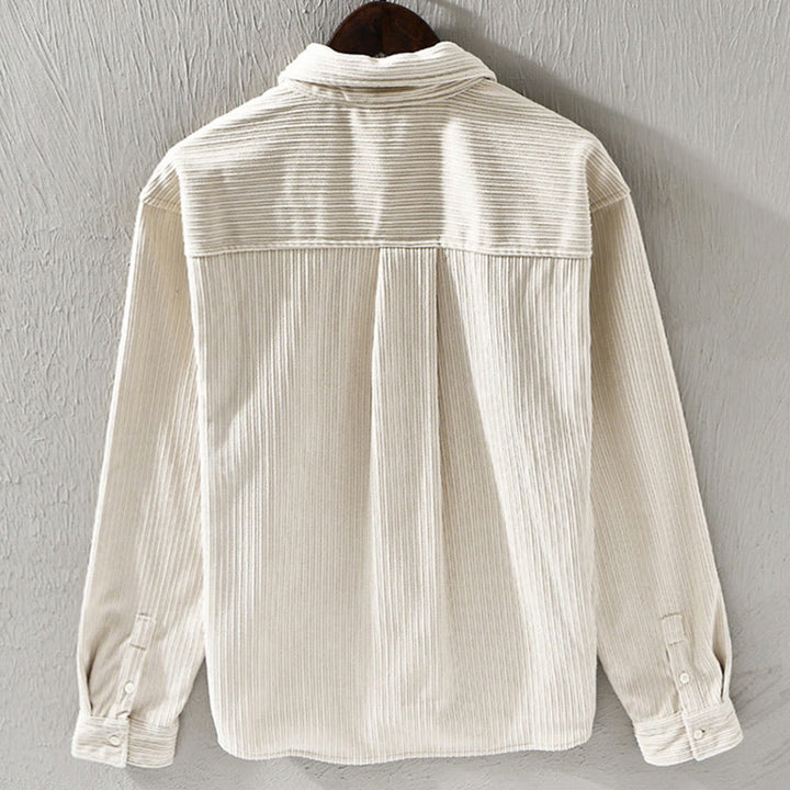 Buddha Stonesメンズ 長袖 フリース 裏地 ポケット付き コーデュロイ 快適シャツ - image 2