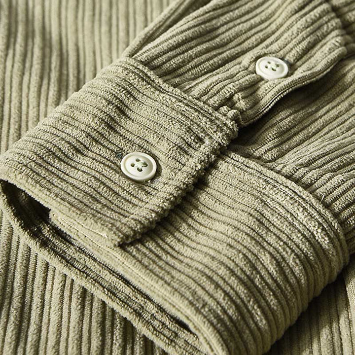 Buddha Stonesメンズ 長袖 フリース 裏地 ポケット付き コーデュロイ 快適シャツ - image 16