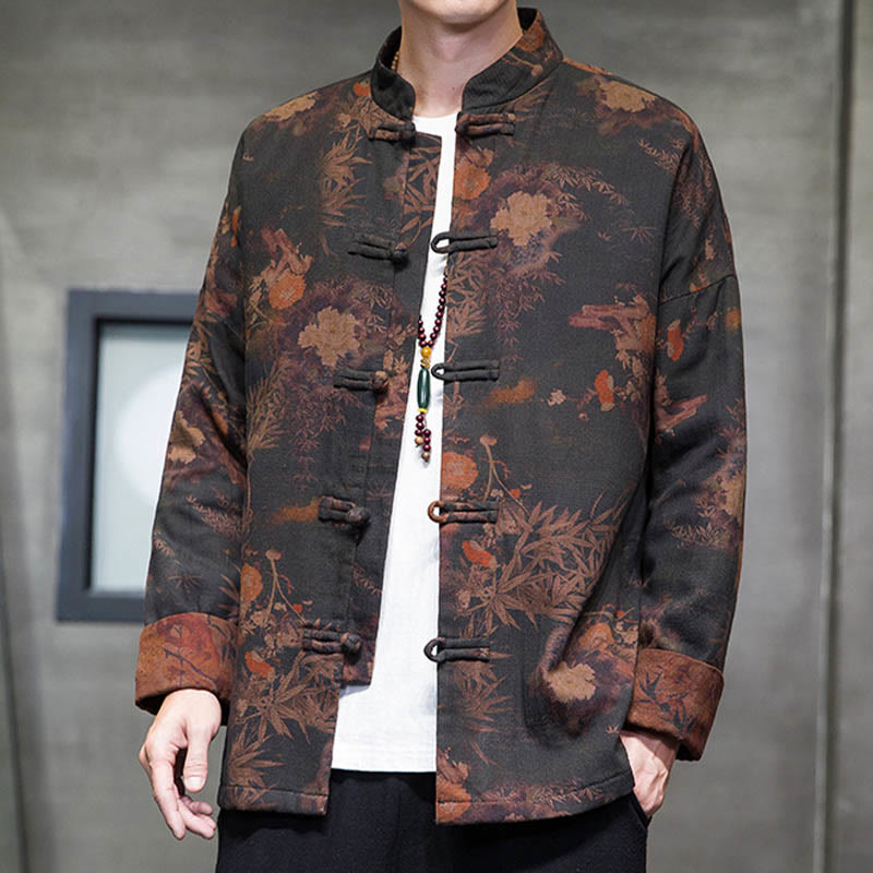 Buddha Stonesカエルボタン 中国唐装 ロングシャツ コットン メンズ ジャケット 衣類 - image 8