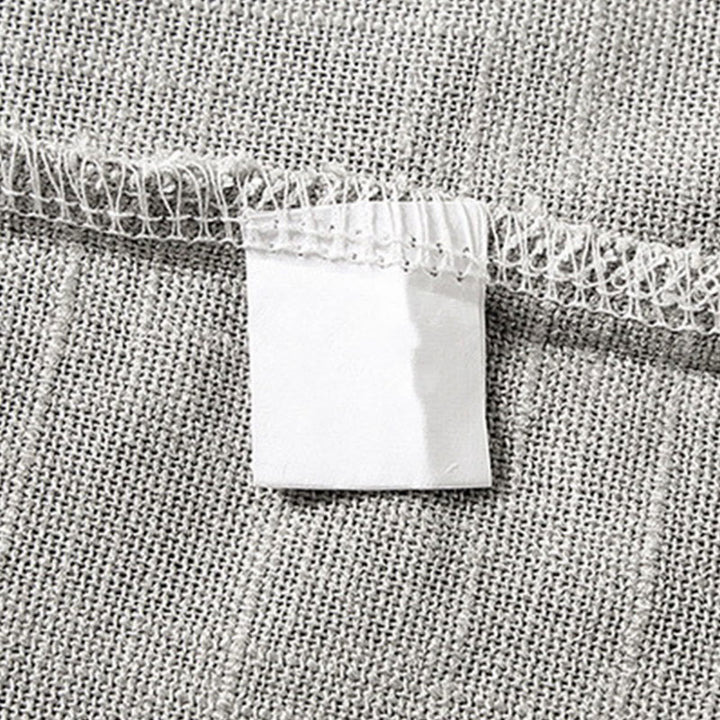 Buddha Stonesゆったりメンズシャツ 無地 ノッチネック トップス 半袖 快適 ボタン 通気性 コットンリネンシャツ - image 16