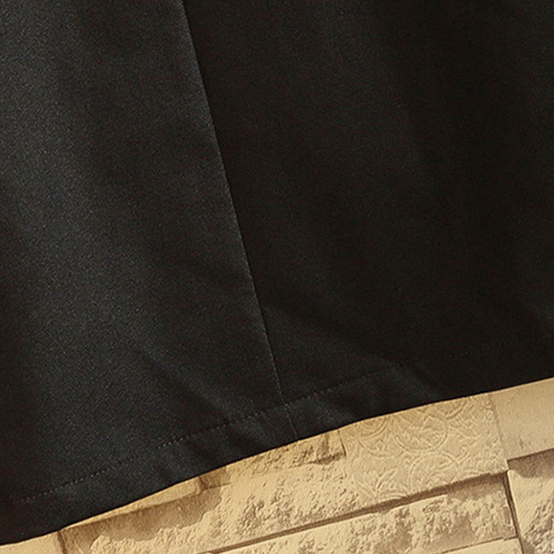 Buddha Stones刺繍龍鳳凰カジュアルフロッグボタンコットンメンズジャケットシャツ服 - image 8