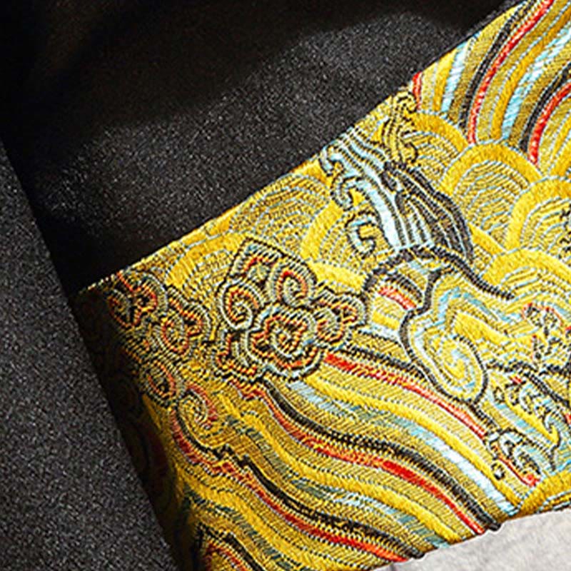 Buddha Stones刺繍龍鳳凰カジュアルフロッグボタンコットンメンズジャケットシャツ服 - image 11