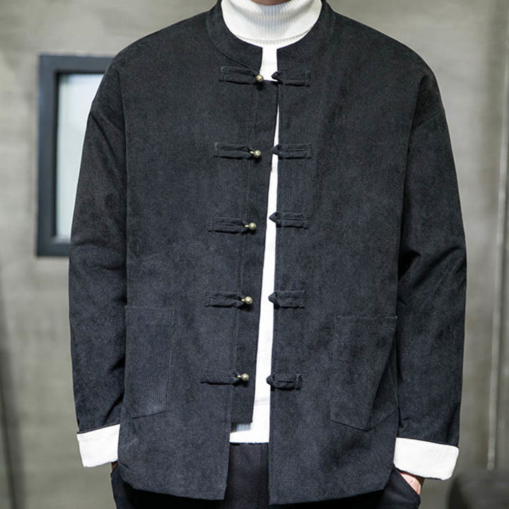 Buddha Stones無地 カエルボタン コットン メンズ ジャケット シャツ 衣類 - image 4