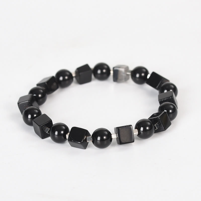 Buddha Stones各種クリスタル黒曜石浄化ブレスレット