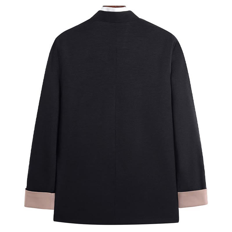 Buddha Stones龍刺繍カエルボタンポリエステルメンズジャケットシャツポケット付き - image 2