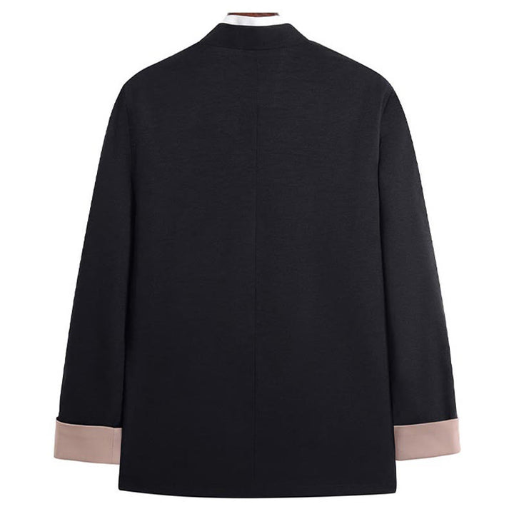 Buddha Stones龍刺繍カエルボタンポリエステルメンズジャケットシャツポケット付き - image 2