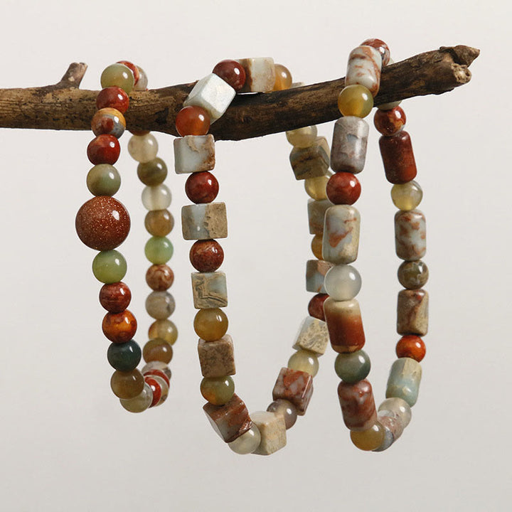 Buddha Stones寿山石赤瑪瑙繁栄ブレスレット