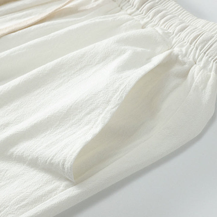 Buddha Stonesクロスカラーコットン唐装漢服トップスパンツメンズセット - image 21