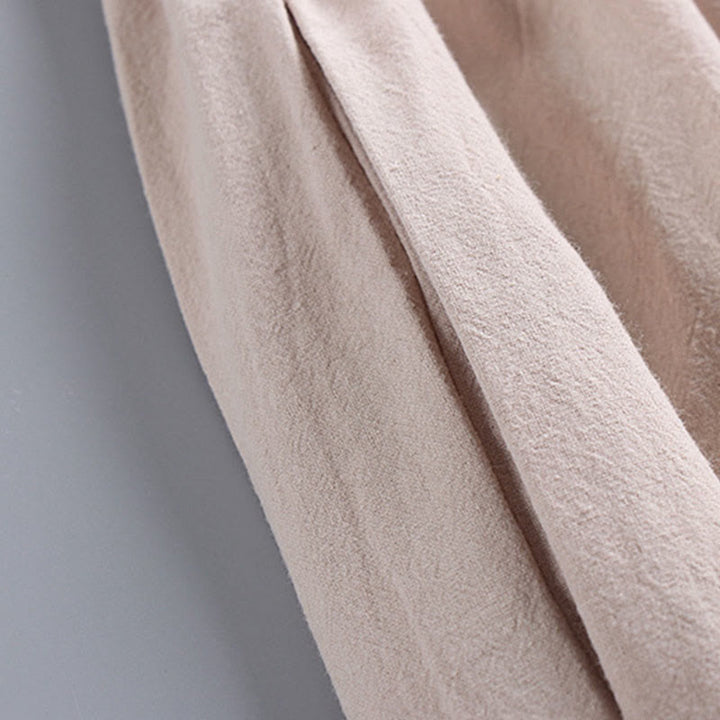 Buddha Stonesクロスカラークロップド丈ブルマーコットン唐装漢服トップスパンツ衣類メンズセット - image 4