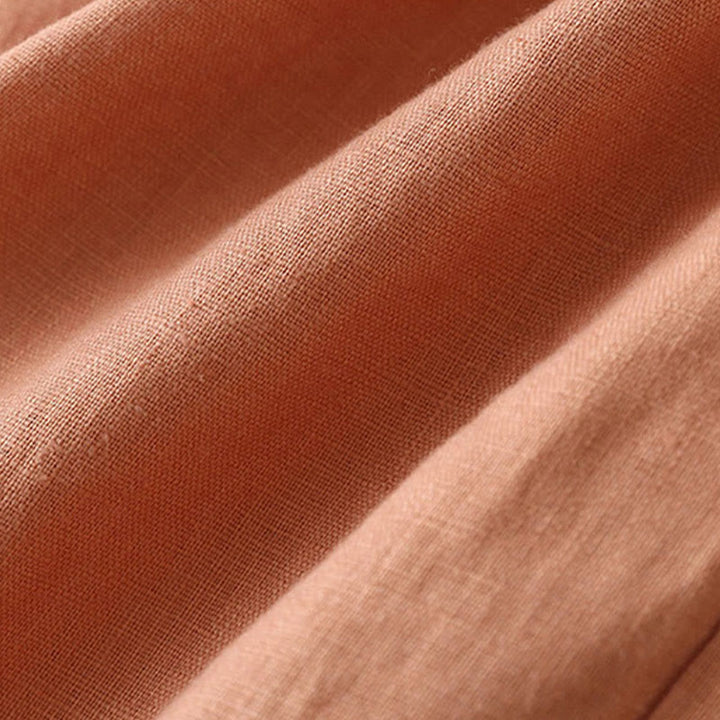 Buddha Stonesカジュアル ハイウエスト レースアップ ワイドレッグパンツ ポケット付き - image 5