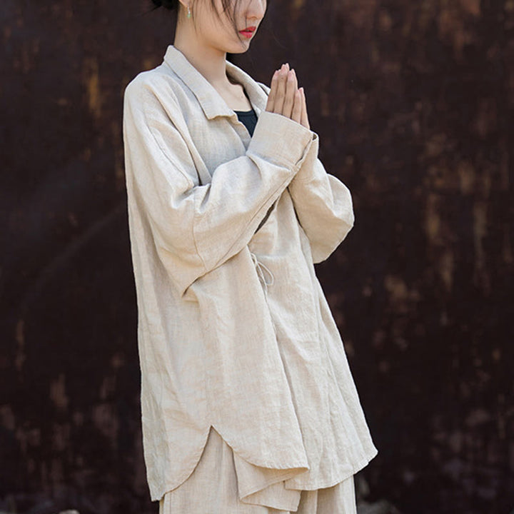 Buddha Stones瞑想ラミーコットン衣類