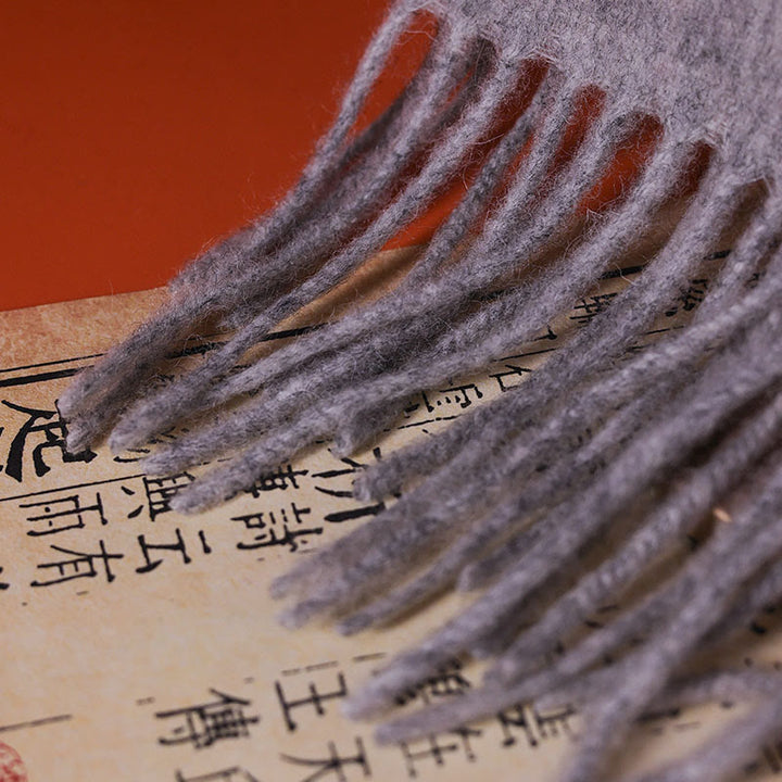 Buddha Stonesウールショール ピンク牡丹蝶刺繍タッセル 冬用 心地よい旅行用スカーフラップ