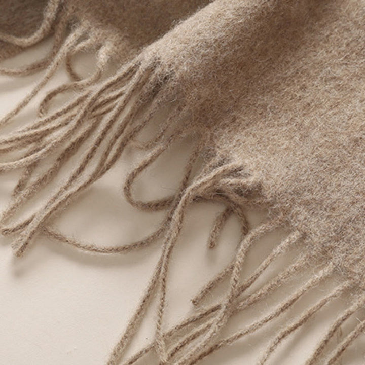 Buddha Stonesウールショール 蓮の葉刺繍タッセル 冬用 心地よい旅行用スカーフ ラップ