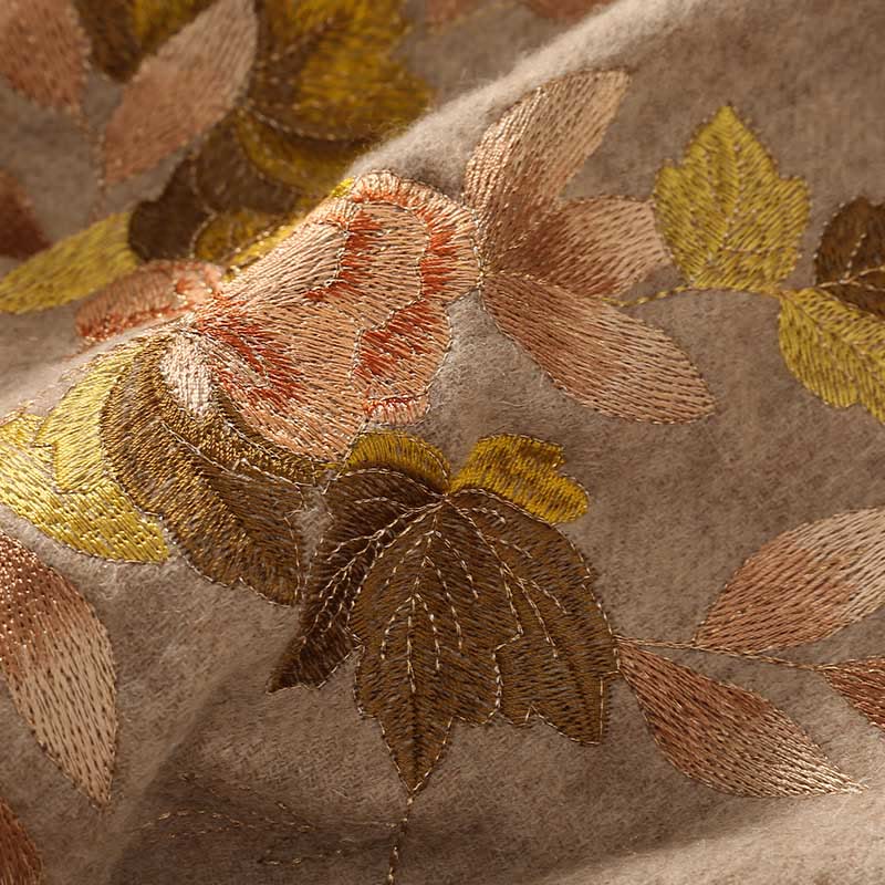 Buddha Stonesウールショール 微陽花刺繍タッセル 冬用 心地よい旅行用スカーフ ラップ