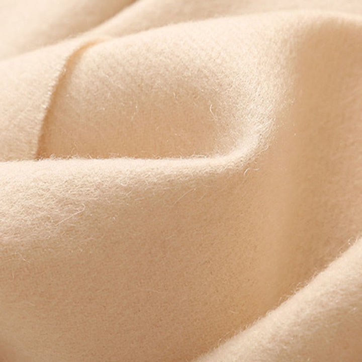 Buddha Stonesウールショール ホワイトフラワー刺繍タッセル 冬用 心地よい旅行用スカーフラップ