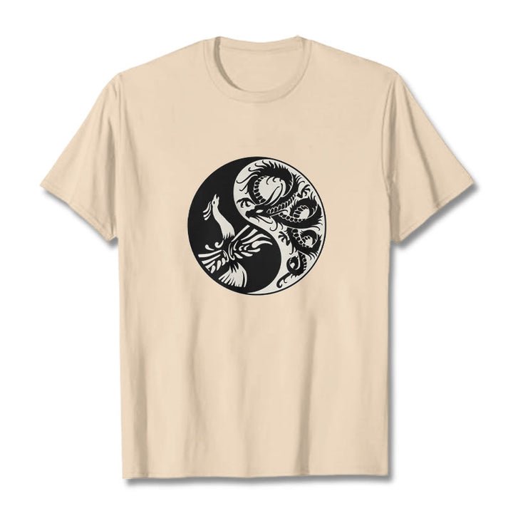 Buddha Stonesフェニックス陰陽コットンTシャツ - ビスク - 2XL - image 13