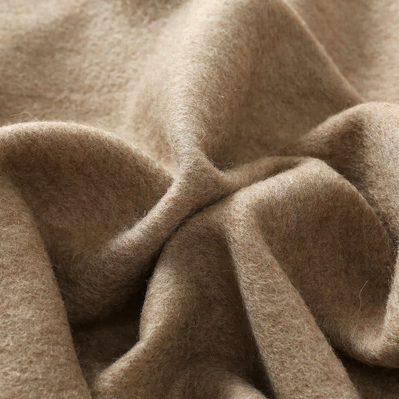 Buddha Stonesウールショール ホワイト オレンジフラワー刺繍タッセル 冬用 心地よい旅行用スカーフラップ