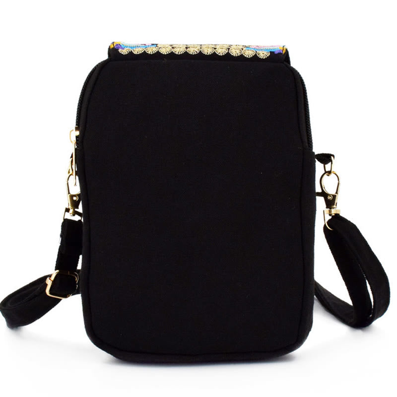 Buddha Stonesラフラワー 牡丹刺繍 キャンバス ショッピングバッグ ハンドバッグ クロスボディバッグ