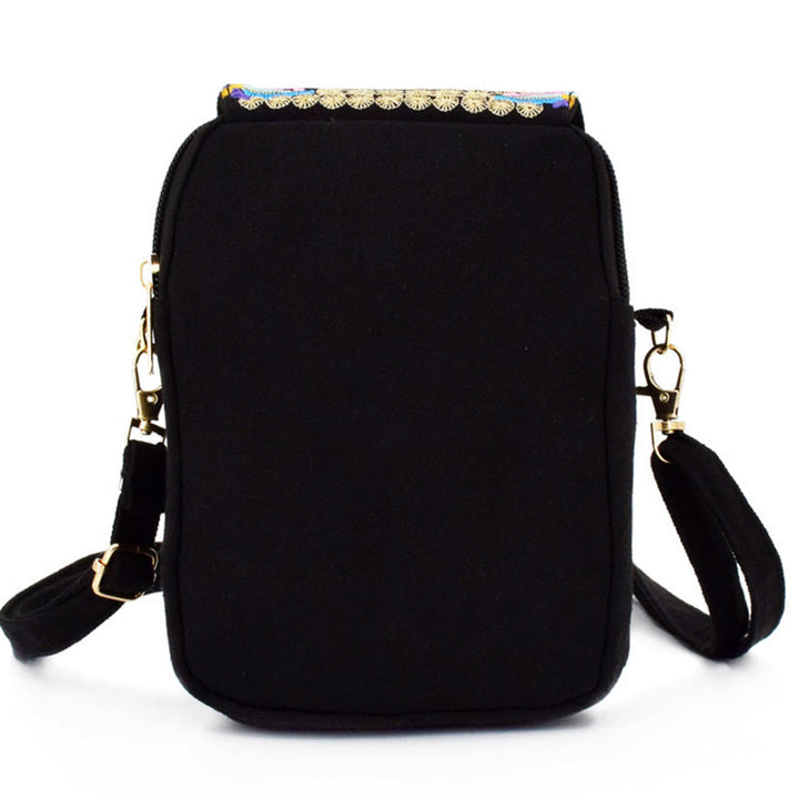 Buddha Stonesラフラワー 牡丹刺繍 キャンバス ショッピングバッグ ハンドバッグ クロスボディバッグ