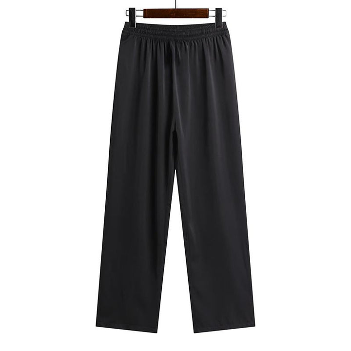 Buddha Stones石竹桃の花唐装漢服伝統制服半袖トップスパンツ衣類メンズセット