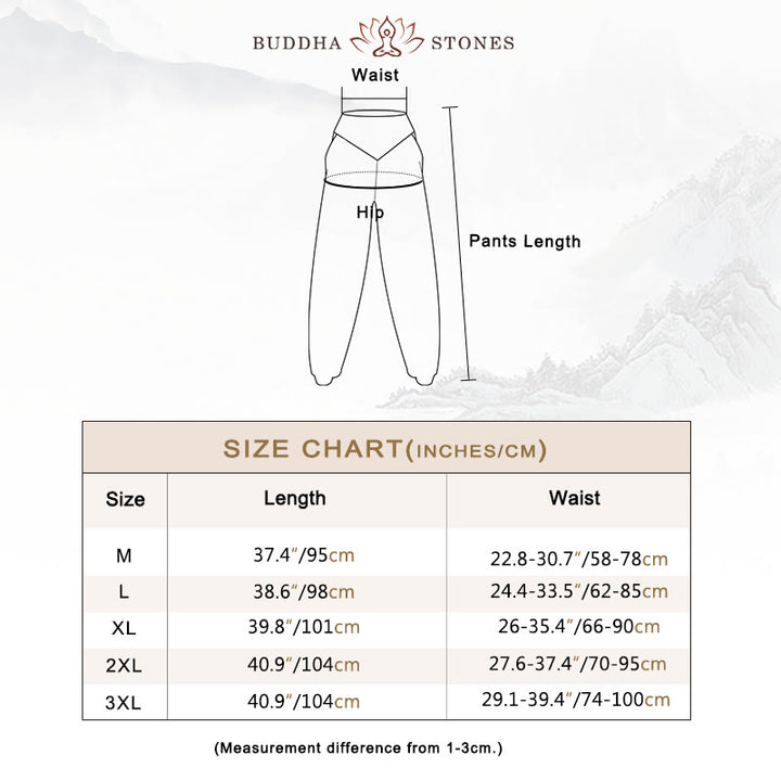 Buddha Stones無地 モダール ヨガ ダンス ハイウエスト ハーレムパンツ ポケット付き - image 5