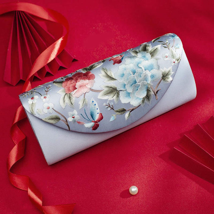 Buddha Stones牡丹チューリップ蘇刺繍ウェディングショッピング財布ハンドバッグクロスボディバッグ