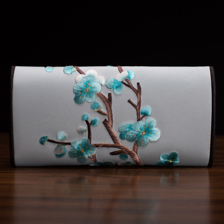 Buddha Stones梅の花 蘇刺繍 旅 ショッピング 長財布 ハンドバッグ