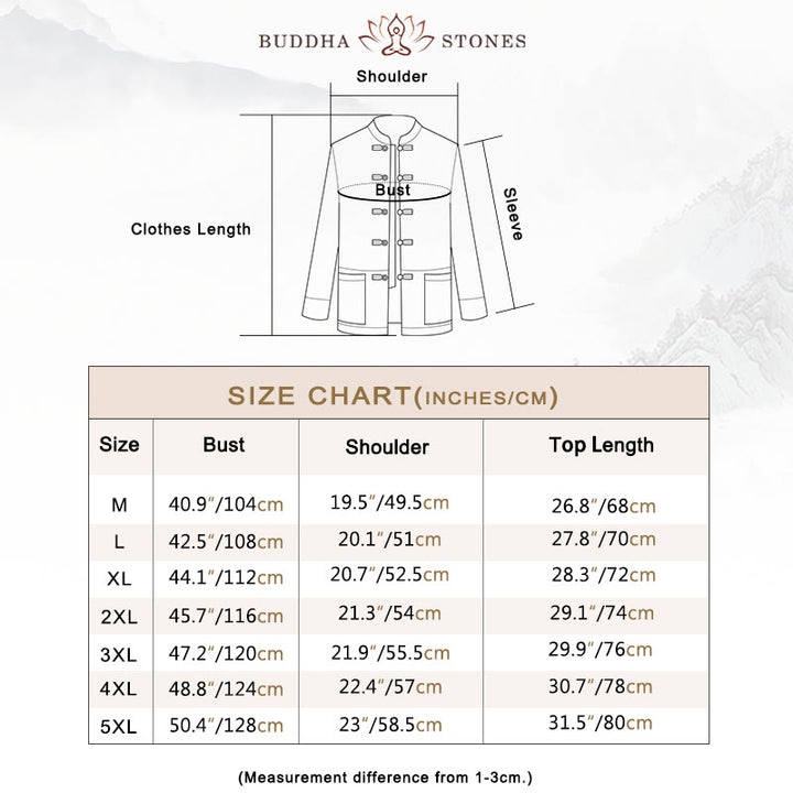 Buddha Stones龍吉祥雲刺繍衣料中国唐装ジャケット男性服 - image 5