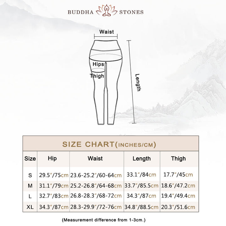 Buddha Stonesの花と葉のプリントパンツ スポーツフィットネス ヨガレギンス レディース ヨガパンツ - image 4