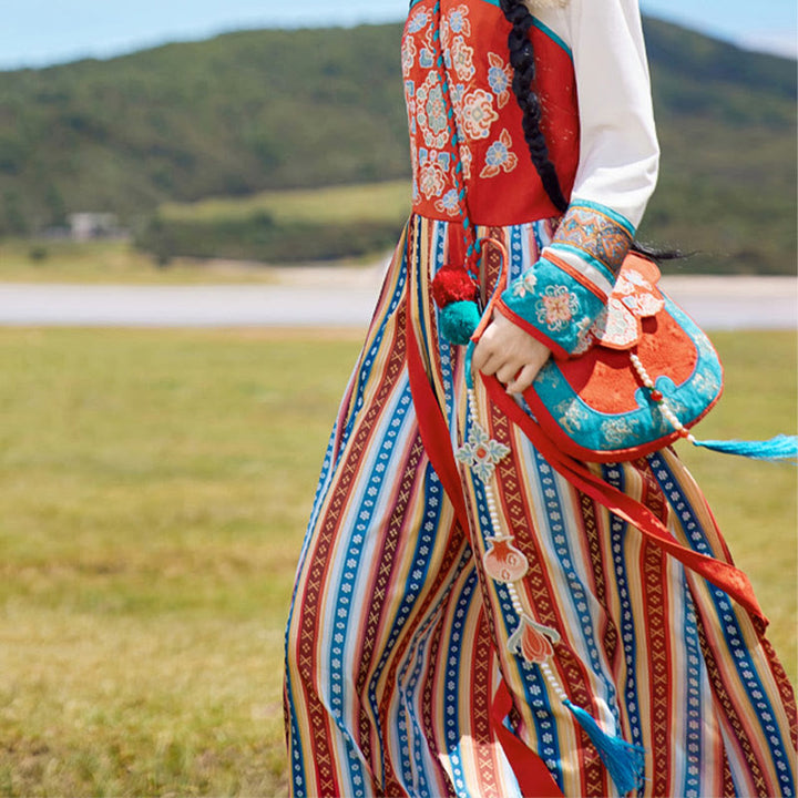 Buddha Stonesエスニックスタイル蘇刺繍ジャーニーショッピングショルダーバッグハンドバッグクロスボディバッグ