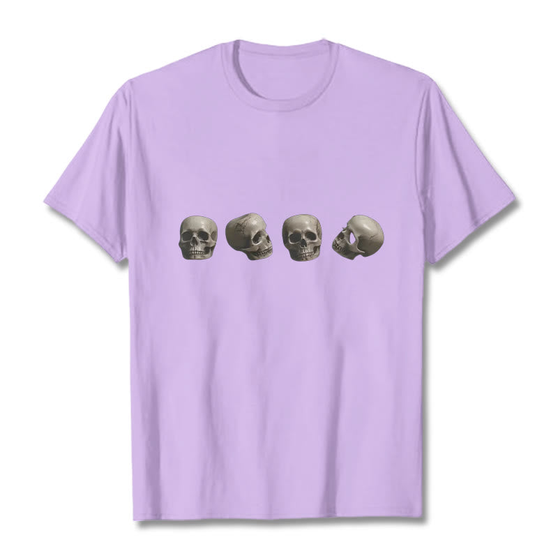 Buddha Stonesチベット 屍の王 森の頭蓋骨柄 Tシャツ - 梅 - 2XL - image 18
