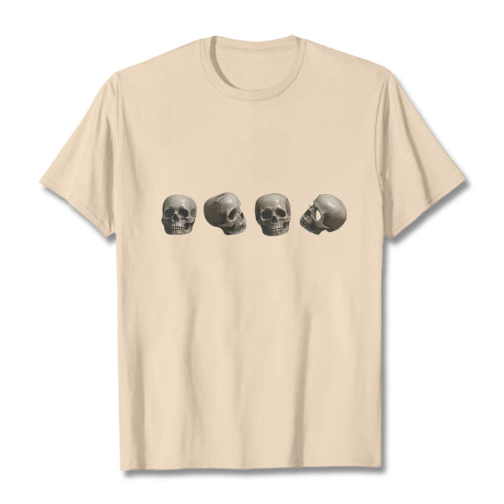 Buddha Stonesチベット 屍の王 森の頭蓋骨柄 Tシャツ - ビスク - 2XL - image 20