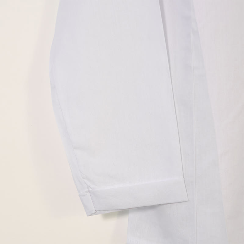 Buddha Stonesカジュアル ダンデライオン 長袖 ラウンドネック シャツ コットンリネン レディース シャツ