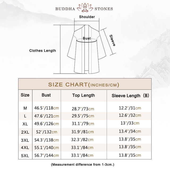 Buddha Stones無地オープンフロントジャケットメンズ着物 - image 5