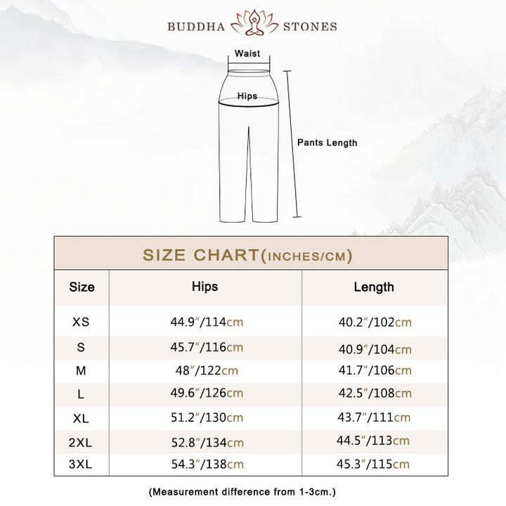 Buddha Stones夏用 伸縮性ウエスト 太極拳 気功練習 コットンリネン ユニセックスパンツ - image 6