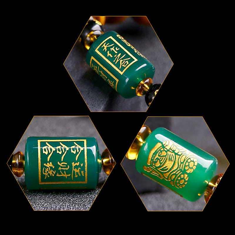 Buddha Stones十二支 タイガーアイ ホワイトクリスタル 勇気ブレスレット