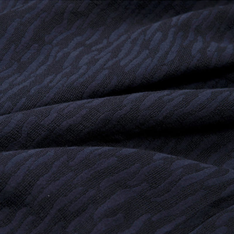 Buddha Stonesカジュアル フロッグボタン タンスーツ ジャカード リネン メンズ シャツ