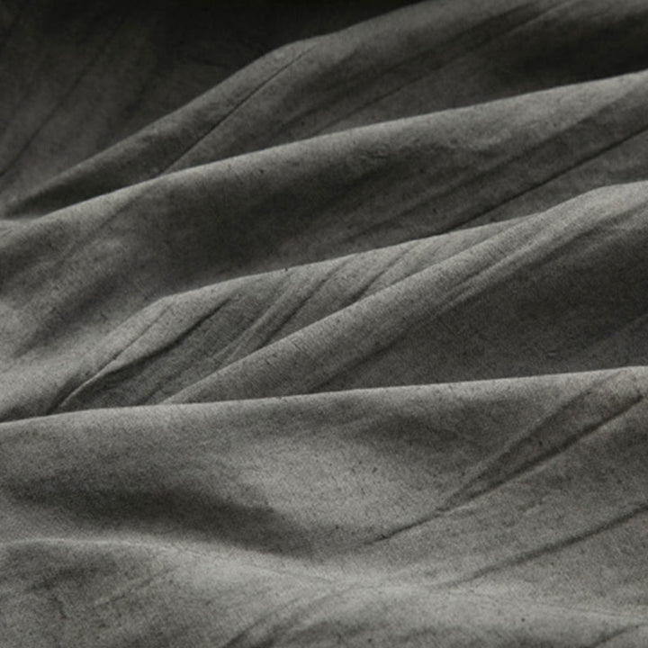 Buddha Stonesカジュアルグレー メンズ フロッグボタンシャツ 禅服 - image 9