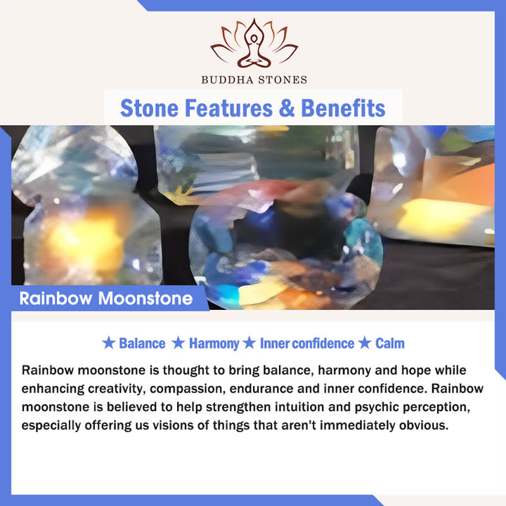 ブッダストーン レインボームーンストーン ハーモニーブレスレット