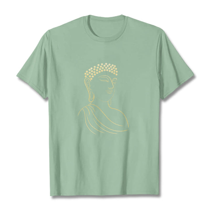 Buddha Stones瞑想する仏陀の柄 Tシャツ - ペールグリーン - 2XL - image 15