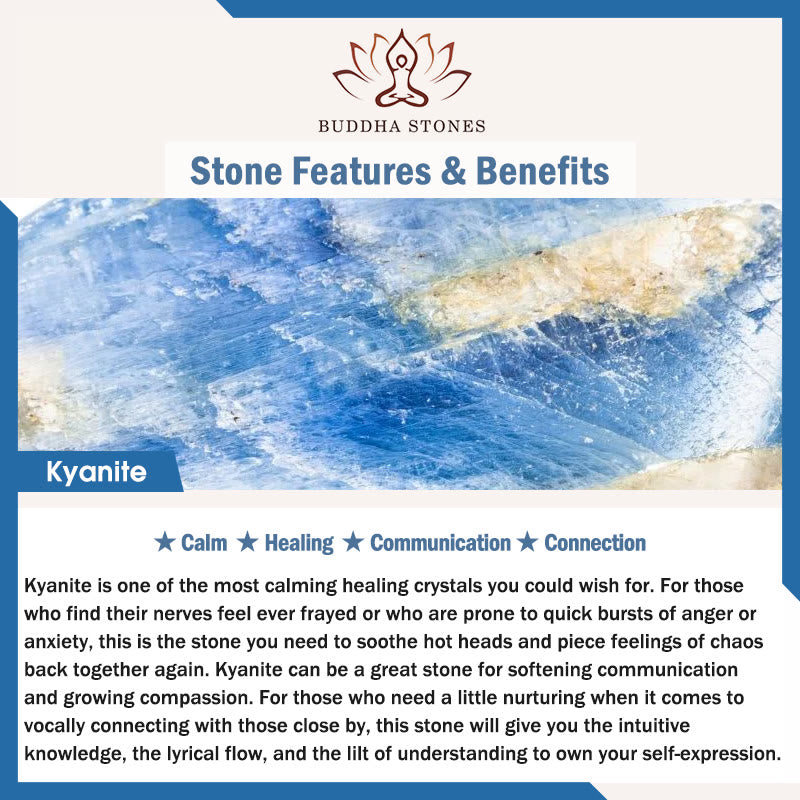 Buddha Stonesカイヤナイトヒーリングブレスレット