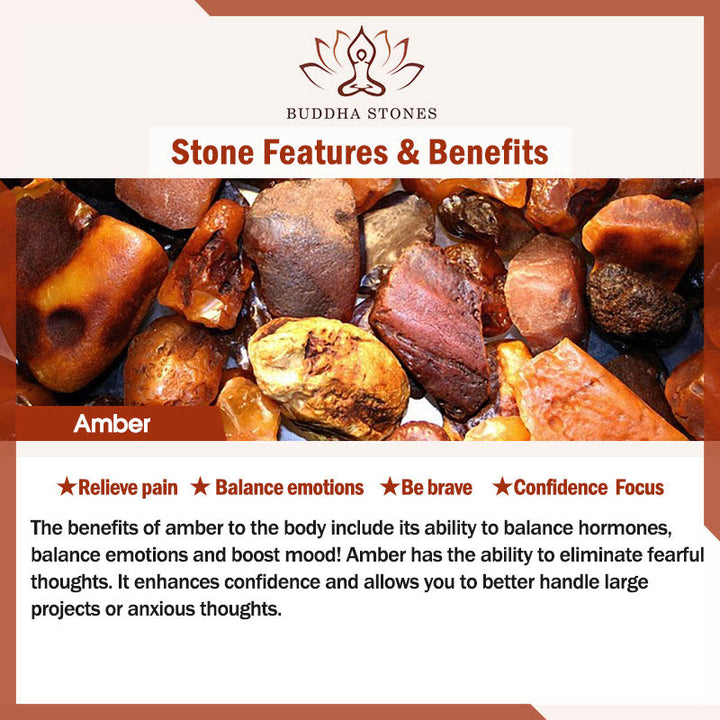 Buddha Stonesアンバー ピースバックル コンフィデンス ブレスレット