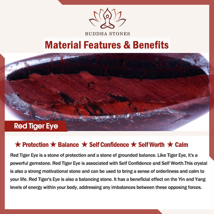 Buddha Stones天然タイガーアイオブシディアンヘマタイトポジティブパワフルブレスレット