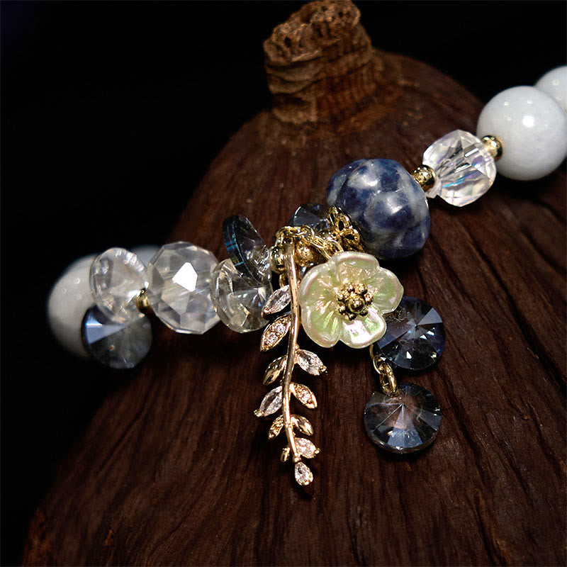 Buddha Stonesブルークリスタル アメジスト サンストーン グリーンアベンチュリン ヒーリングブレスレット