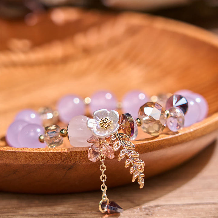 Buddha Stonesブルークリスタル アメジスト サンストーン グリーンアベンチュリン ヒーリングブレスレット