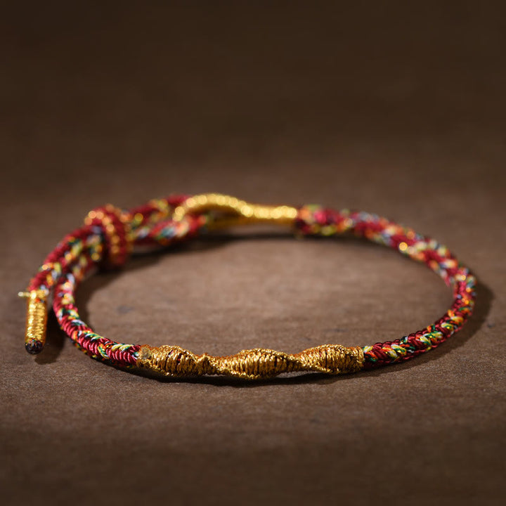 Buddha Stones手作り十二支誕生仏幸運 強さ 編み込み ロープ ブレスレット