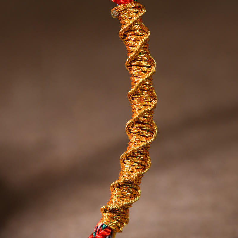 Buddha Stones手作り十二支誕生仏幸運 強さ 編み込み ロープ ブレスレット