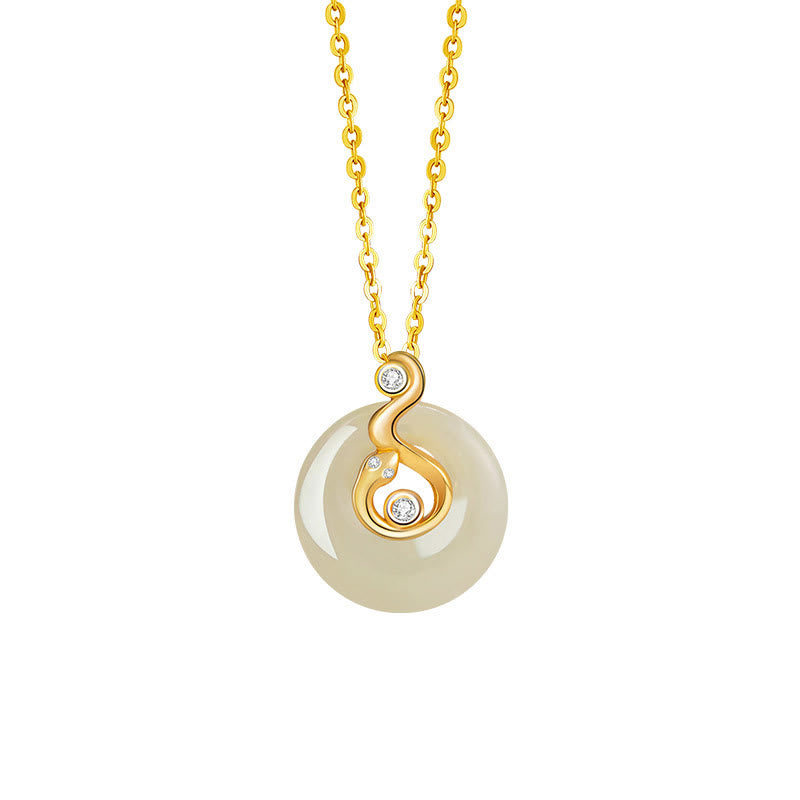 Buddha Stones中国十二支 和田翡翠 925 スターリングシルバー 豊穣のネックレスペンダント - 和田翡翠925スターリングシルバー-蛇 - image 18