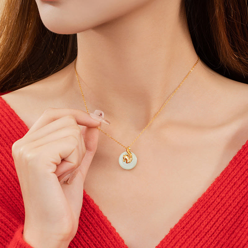 Buddha Stones中国十二支 和田翡翠 925 スターリングシルバー 豊穣のネックレスペンダント - image 23